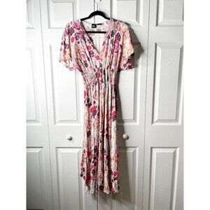 square neck maxi dress long sleeve Rowan Square Neck Maxi Dress in Cream X-Large